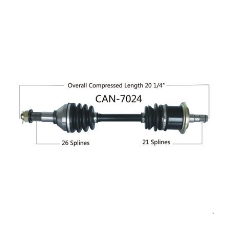 Wide Open OE Replacement CV Axle for CAN AM FRONT OUTLANDER 1000XMR CAN-7024